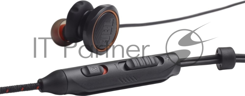 Наушники JBL Quantum 50 (накладные), черный Сопротивление 16 Ом, силиконовые вкладыши трех размеров, вес 21.5г, цвет черный