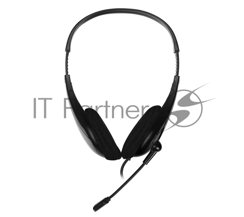 Компьютерная гарнитура CBR CHP 353M Black, проводная стерео, микрофон с шумоподавл., накл. наушники, USB, кнопка выкл. микрофона, регул. громкости, регул. оголовья, длина кабеля 2,2 м, цвет чёрный