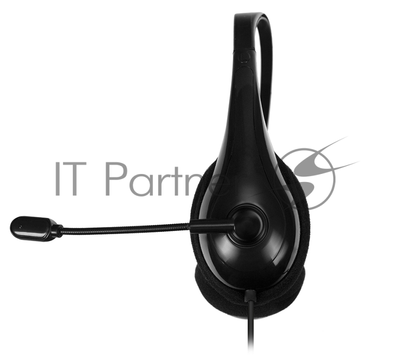 Компьютерная гарнитура CBR CHP 353M Black, проводная стерео, микрофон с шумоподавл., накл. наушники, USB, кнопка выкл. микрофона, регул. громкости, регул. оголовья, длина кабеля 2,2 м, цвет чёрный