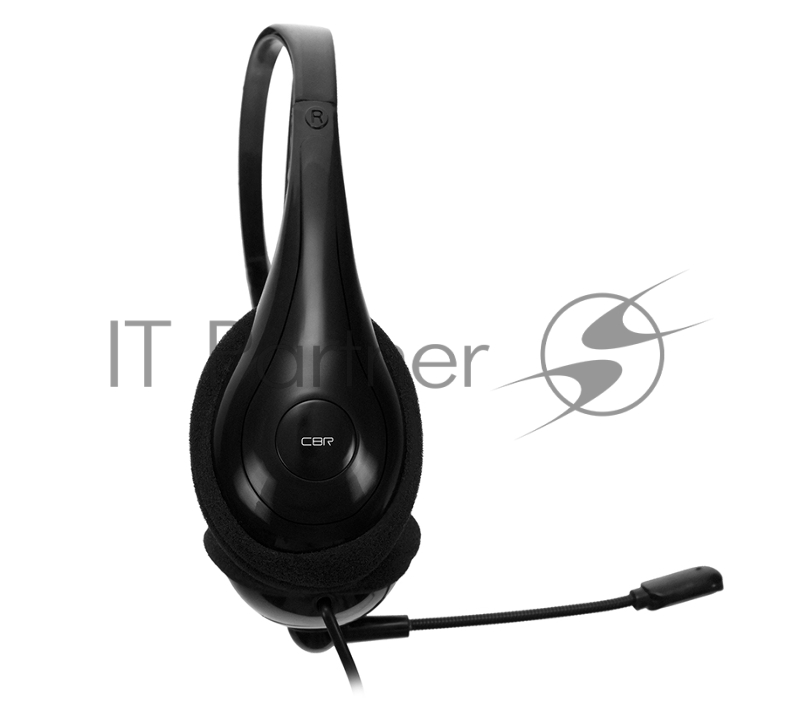 Компьютерная гарнитура CBR CHP 353M Black, проводная стерео, микрофон с шумоподавл., накл. наушники, USB, кнопка выкл. микрофона, регул. громкости, регул. оголовья, длина кабеля 2,2 м, цвет чёрный