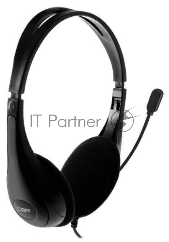 Компьютерная гарнитура CBR CHP 353M Black, проводная стерео, микрофон с шумоподавл., накл. наушники, USB, кнопка выкл. микрофона, регул. громкости, регул. оголовья, длина кабеля 2,2 м, цвет чёрный