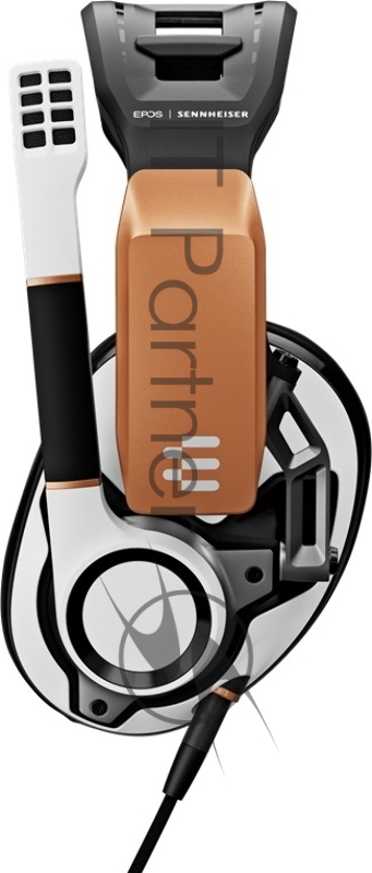 Гарнитура EPOS / Sennheiser GSP 601 чёрный/белый/золотистый (Sennheiser, mini jack 3.5 мм, PC / Soft phone, PS4, Xbox One, Nintendo Switch, Mac OSX, PS5, Xbox Series X)