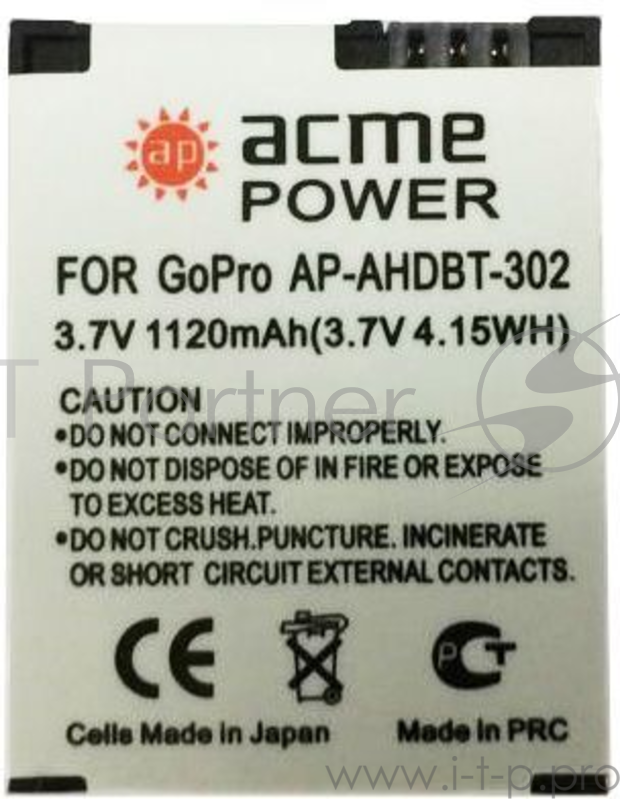 Аккумулятор для компактных камер и видеокамер AcmePower AP-AHDBT-302