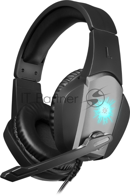 Игровая гарнитура Defender X-Skull черный/серый, провод 2.1 м (64585)