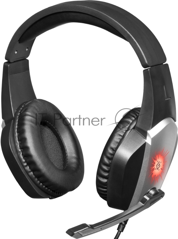 Игровая гарнитура Defender X-Skull черный/серый, провод 2.1 м (64585)