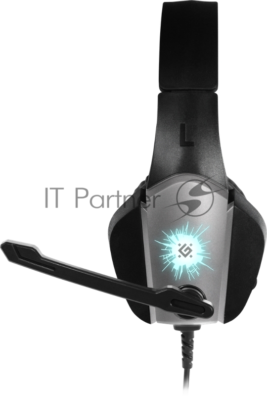 Игровая гарнитура Defender X-Skull черный/серый, провод 2.1 м (64585)