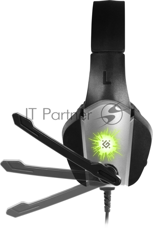 Игровая гарнитура Defender X-Skull черный/серый, провод 2.1 м (64585)