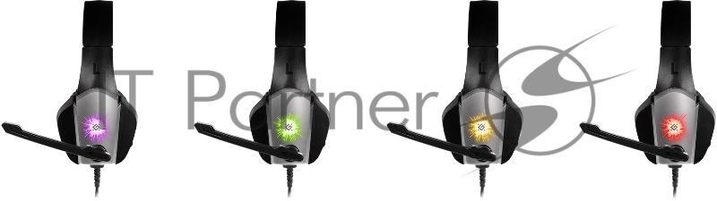 Игровая гарнитура Defender X-Skull черный/серый, провод 2.1 м (64585)