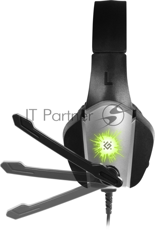 Игровая гарнитура Defender X-Skull черный/серый, провод 2.1 м (64585)