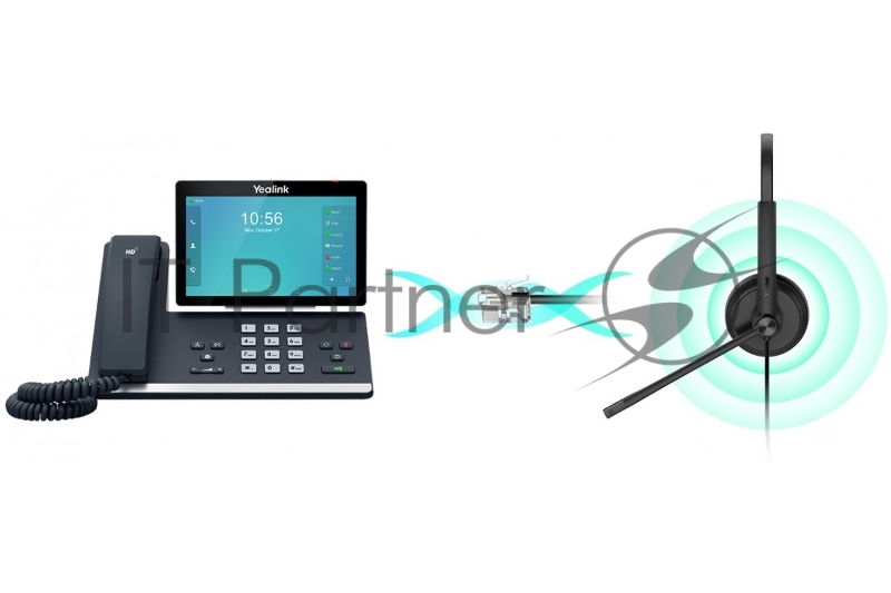 Гарнитура YEALINK YHS34 Dual Дуо, Проводная, HD звук, QD, RJ9, шт