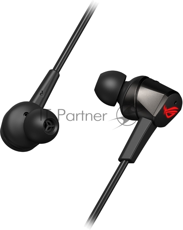 Игровые наушники чёрные ASUS ROG Cetra II Core (вкладыши, 3.5 мм jack, ПУ, чехол, 90YH02V0-B2UA00)