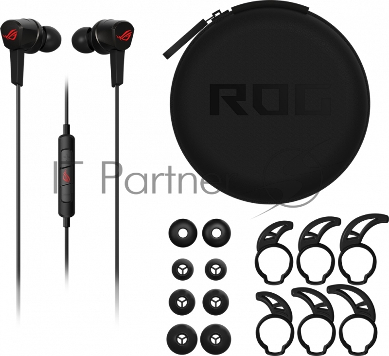 Игровые наушники чёрные ASUS ROG Cetra II Core (вкладыши, 3.5 мм jack, ПУ, чехол, 90YH02V0-B2UA00)