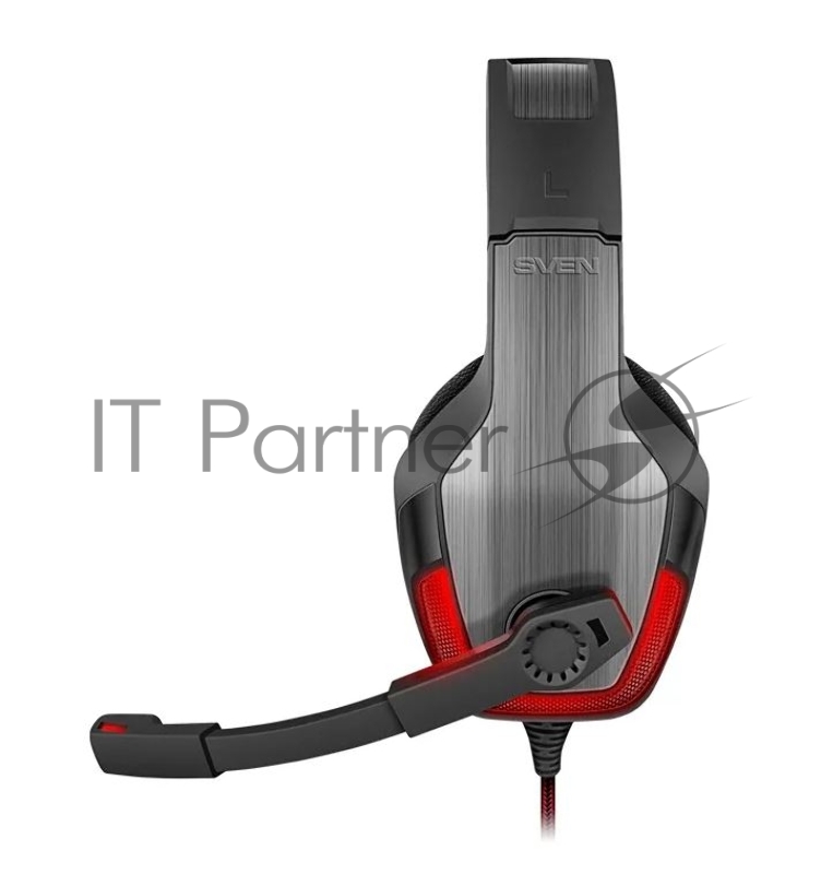 Игровые стереонаушники SVEN AP-U995MV с микрофоном черный-красный (USB, LED, 7.1, 50 мм)