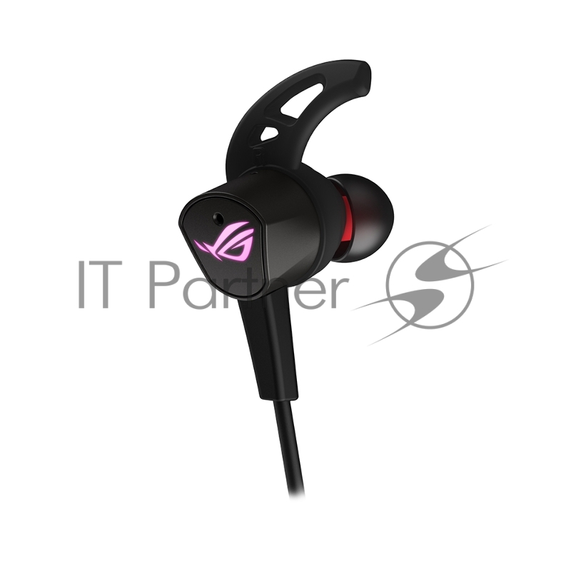 Игровые наушники чёрные ASUS ROG Cetra II (вкладыши, USB-C, RGB подсветка, ПУ, чехол, 90YH02S0-B2UA00)
