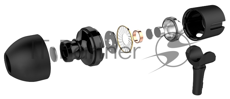 Гарнитура вкладыши Edifier P205 1.2м черный проводные в ушной раковине