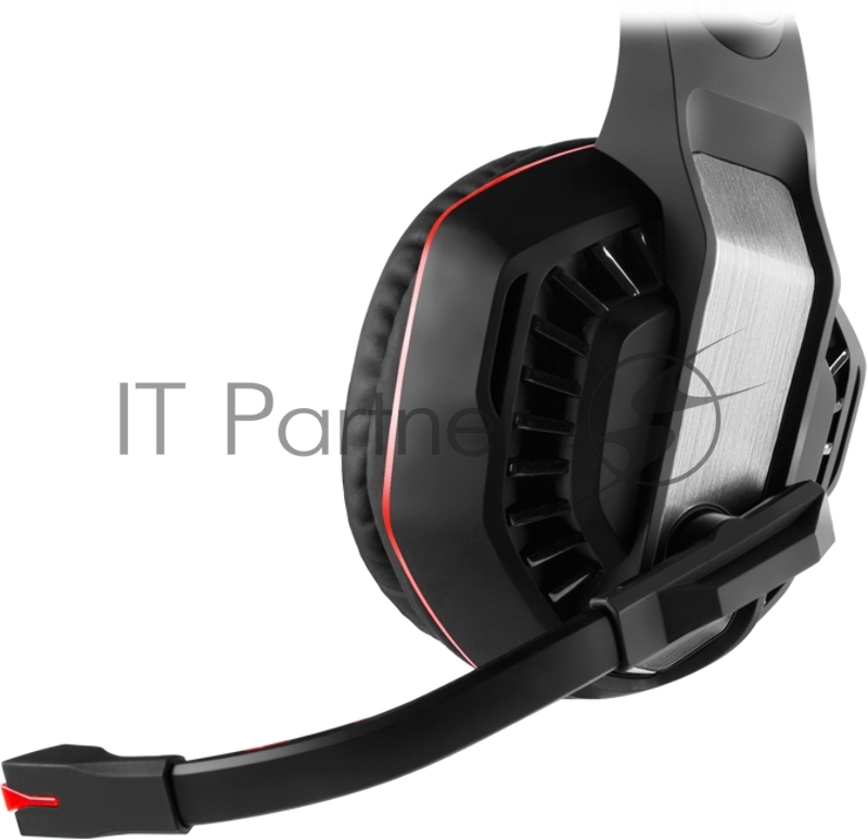 Игровые стереонаушники SVEN AP-U990MV с микрофоном черный-красный (внешняя звуковая карта USB 7.1)