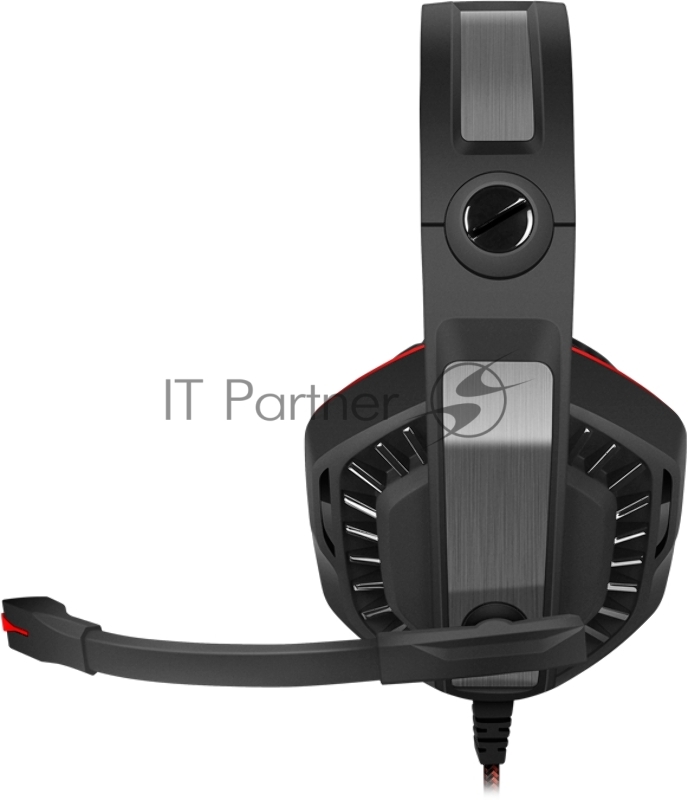 Игровые стереонаушники SVEN AP-U990MV с микрофоном черный-красный (внешняя звуковая карта USB 7.1)