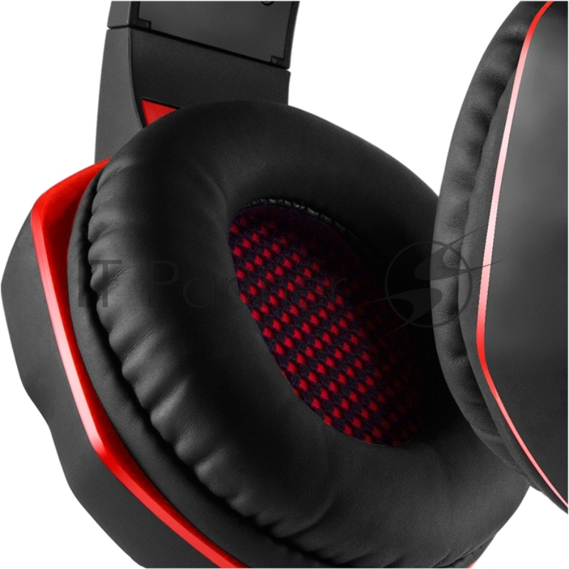 Игровые стереонаушники SVEN AP-U990MV с микрофоном черный-красный (внешняя звуковая карта USB 7.1)