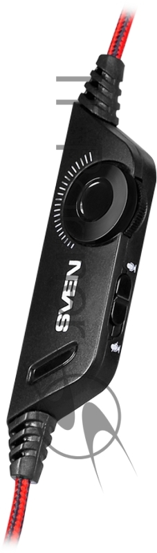 Игровые стереонаушники SVEN AP-U990MV с микрофоном черный-красный (внешняя звуковая карта USB 7.1)