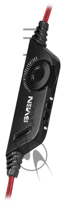 Игровые стереонаушники SVEN AP-U990MV с микрофоном черный-красный (внешняя звуковая карта USB 7.1)