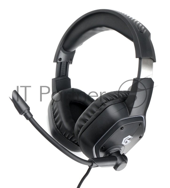 Гарнитура игровая Gembird MHS-GX15, мембр. 50 мм, подсветка, рег. гром., рег.оголовье, каб. 2,1 м