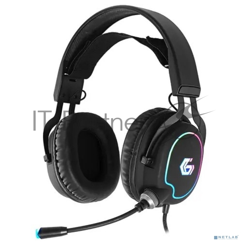 Гарнитура игровая Gembird MHS-GX20, мембр. 50 мм, подсветка, рег. гром., рег.оголовье, каб. 2,1 м