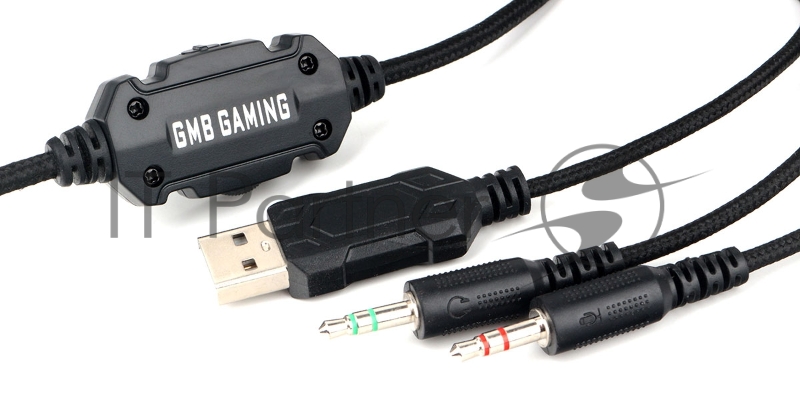 Гарнитура игровая Gembird MHS-GX2, мембр. 50 мм, подсветка, рег. гром., рег.оголовье, каб. 2,1 м