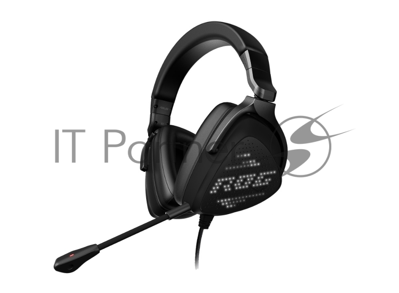 Игровые наушники ASUS ROG Delta S ANIMATE черные (AniMe Matrix™ display, 7.1, USB Type-C + A, 50 мм, ESS 9281 Pro, микрофон, 90YH037M-B2UA00)