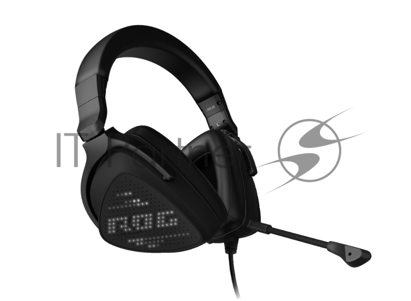 Игровые наушники ASUS ROG Delta S ANIMATE черные (AniMe Matrix™ display, 7.1, USB Type-C + A, 50 мм, ESS 9281 Pro, микрофон, 90YH037M-B2UA00)