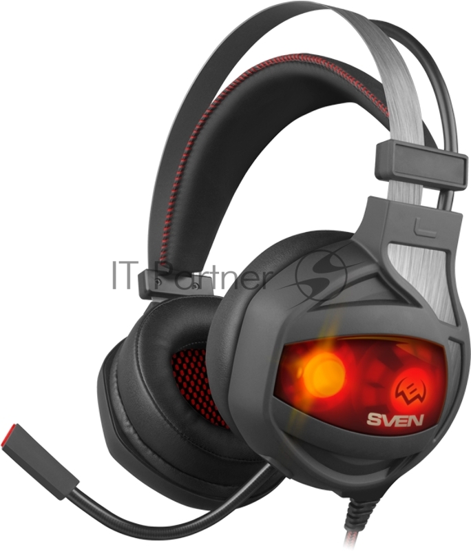 Игровые наушники с микрофоном AP-U996MV, черный (USB, LED, 7.1, вибро)