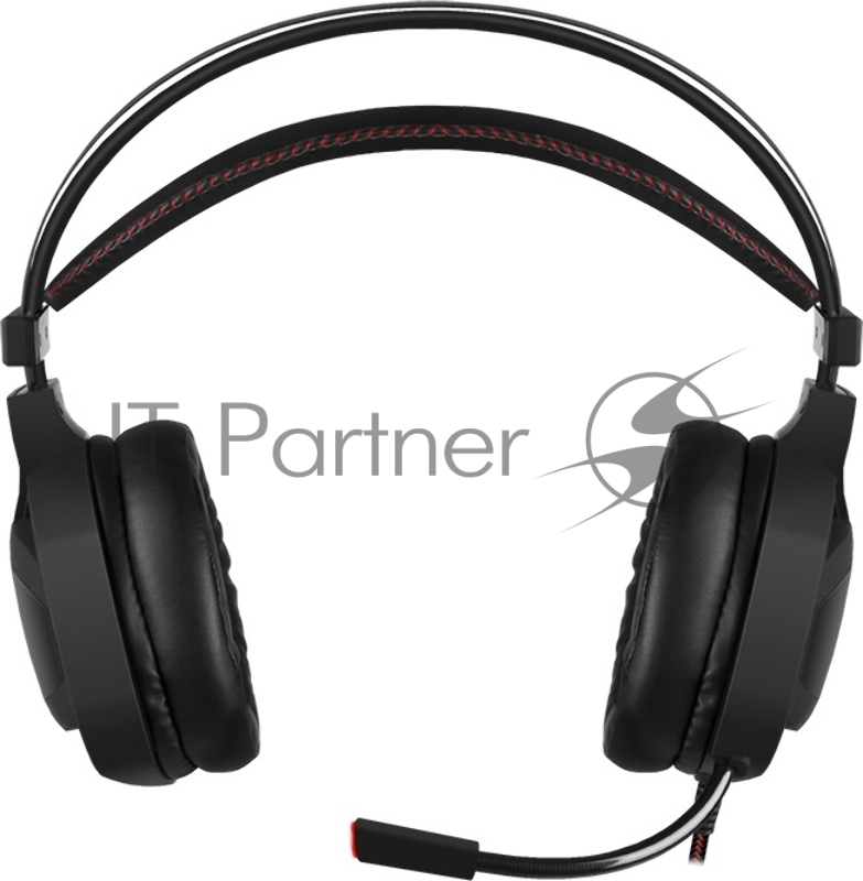 Игровые наушники с микрофоном AP-U996MV, черный (USB, LED, 7.1, вибро)