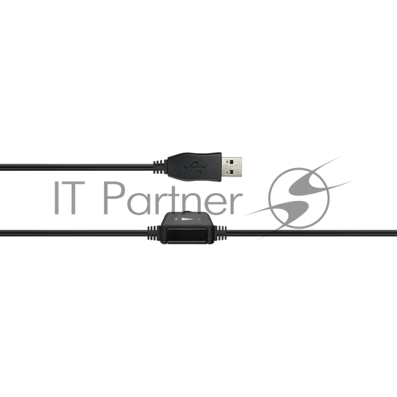 Гарнитура CANYON CHSU-1 basic PC headset with microphone, USB plug, leather pads, Flat cable length 2.0m, 160*60*160mm, 0.13kg, Black