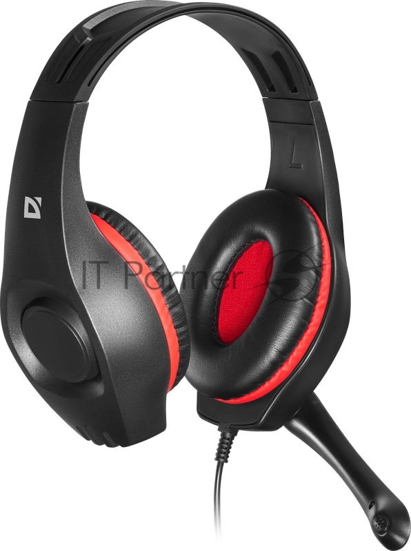 Компьютерная гарнитура Tune 130 черный+красный, кабель 2.1 м DEFENDER