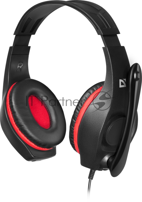 Компьютерная гарнитура Tune 130 черный+красный, кабель 2.1 м DEFENDER