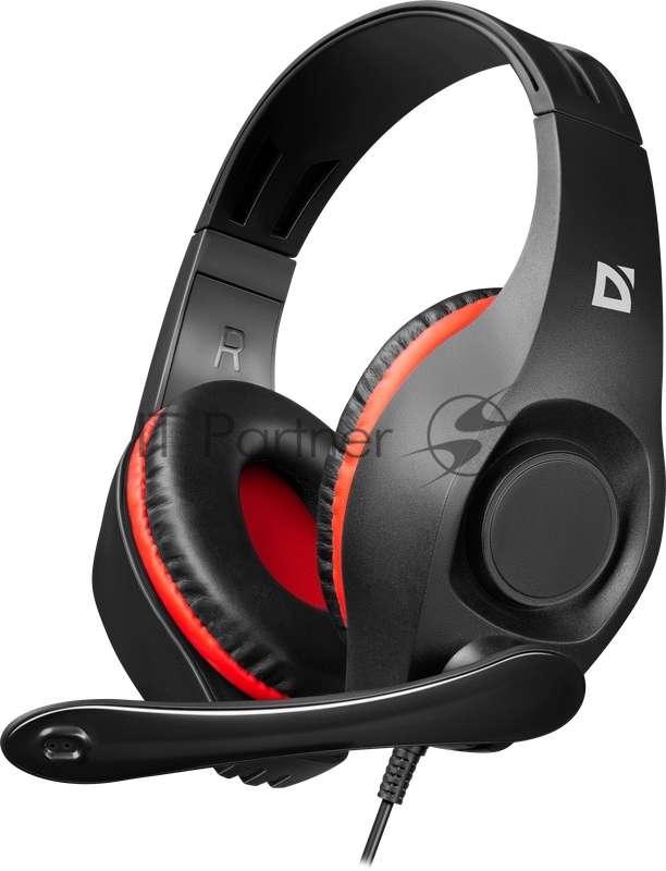 Компьютерная гарнитура Tune 130 черный+красный, кабель 2.1 м DEFENDER