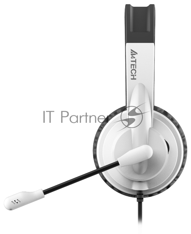 Наушники с микрофоном A4Tech HU-11 черный/белый 2м накладные USB оголовье