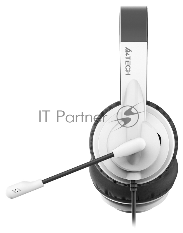 Наушники с микрофоном A4Tech HS-10 черный/белый 2м накладные оголовье