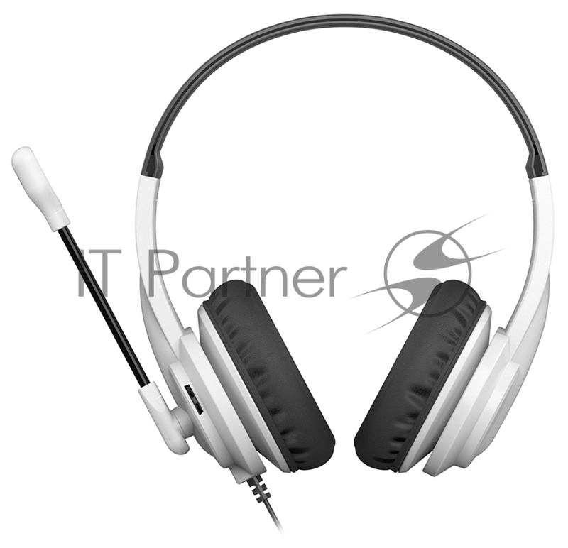 Наушники с микрофоном A4Tech HS-10 черный/белый 2м накладные оголовье
