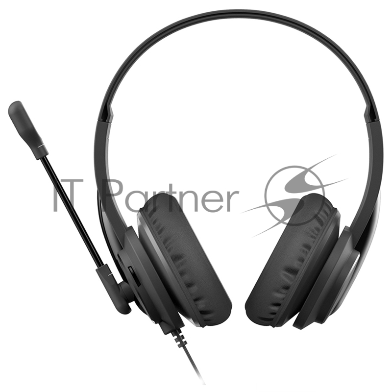 Наушники с микрофоном A4Tech HU-10 черный 2м накладные USB оголовье