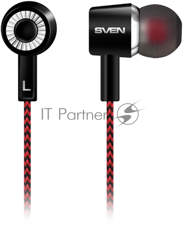 Внутриканальные наушники SVEN E-108, черный-красный