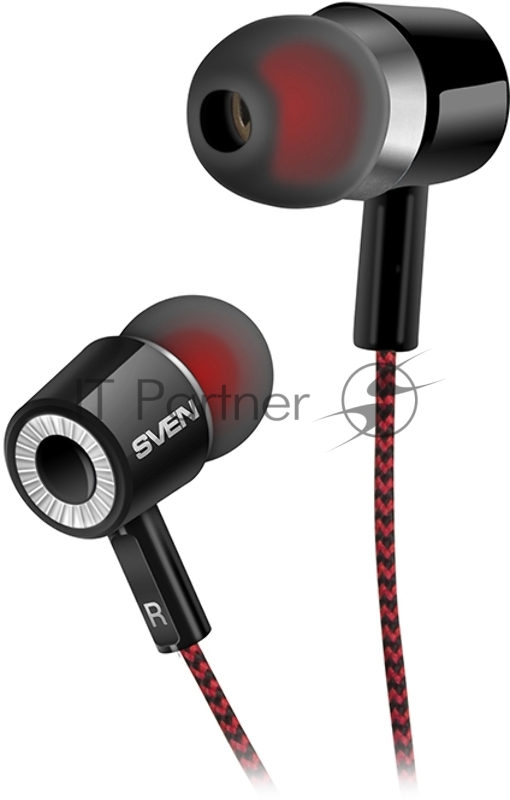 Внутриканальные наушники SVEN E-108, черный-красный