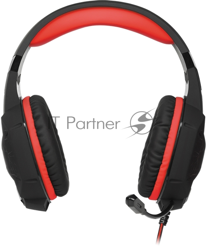 Игровые наушники с микрофоном SVEN AP-U988MV, черный-красный (USB, LED, 7.1)