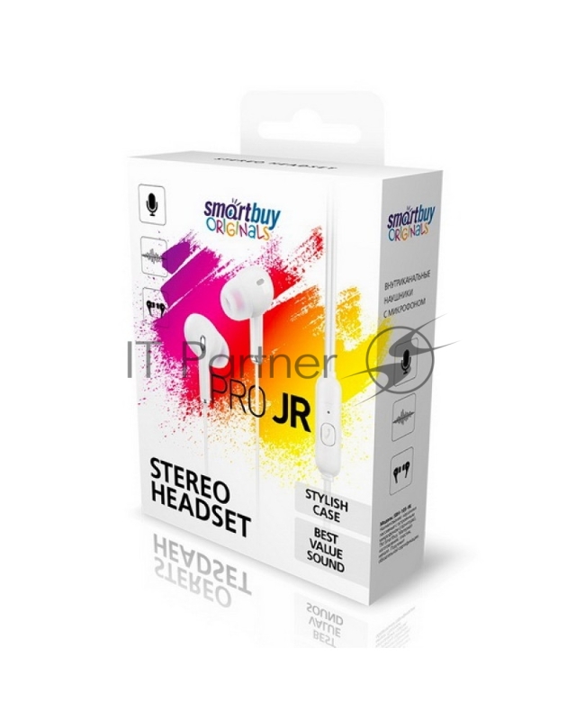 Внутриканальная гарнитура Smartbuy Pro JR, белая (SBH-105-W)/50