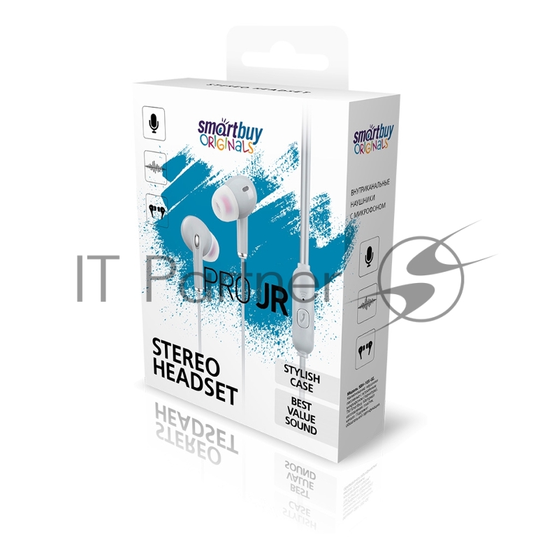 Внутриканальная гарнитура Smartbuy Pro JR, серая (SBH-105-GE)/50