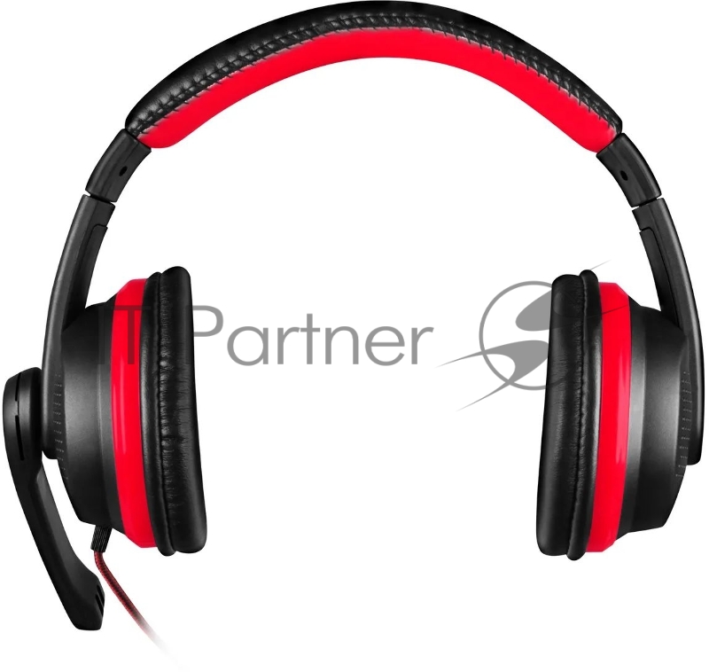 Наушники с микрофоном Sven AP-G112MV черный/красный 1.8м накладные оголовье