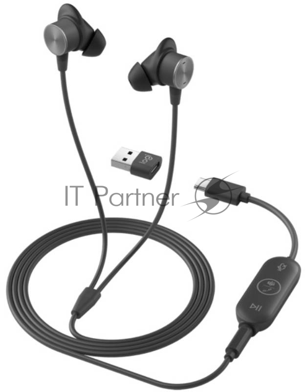 Гарнитура Logitech Zone Wired Earbuds Teams - GRAPHITE
