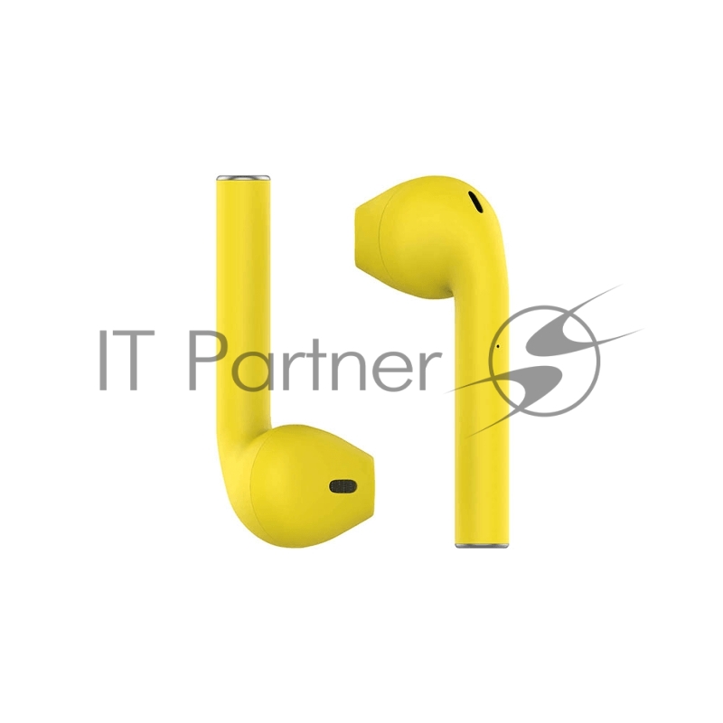 Наушники HIPER Беспроводные наушники HIPER TWS AIR Soft Bluetooth 5.0 гарнитура Li-Pol 2x50mAh+300mAh, Желтый