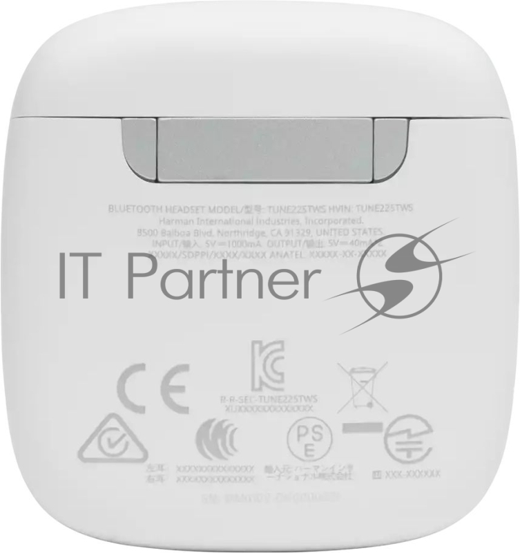 Гарнитура вкладыши JBL T225 TWS белый беспроводные bluetooth в ушной раковине (JBLT225TWSWHT)