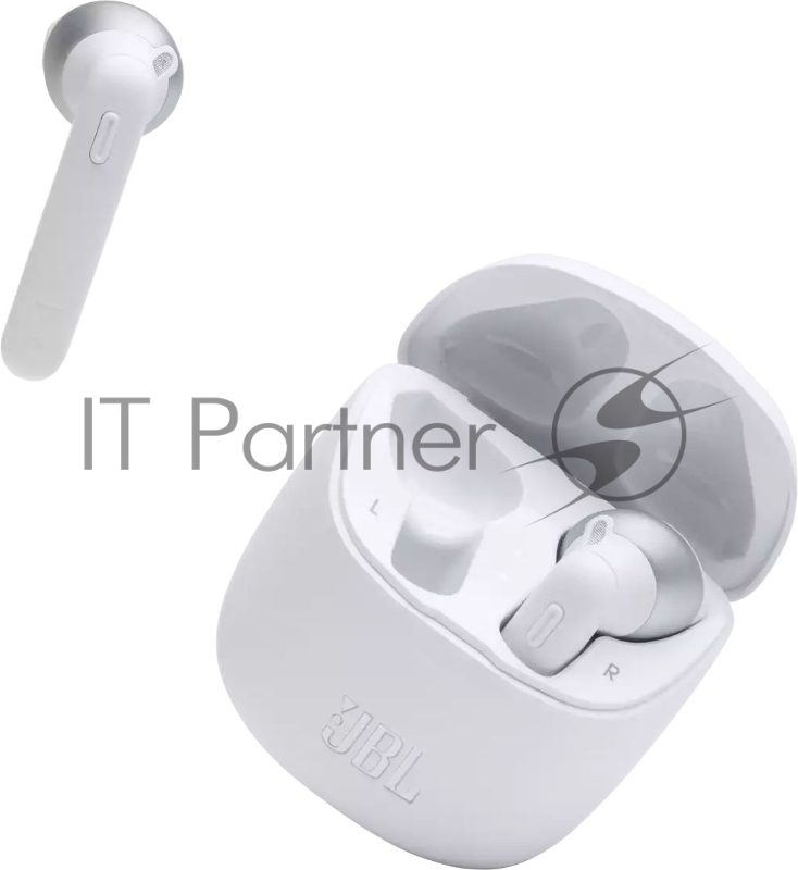 Гарнитура вкладыши JBL T225 TWS белый беспроводные bluetooth в ушной раковине (JBLT225TWSWHT)