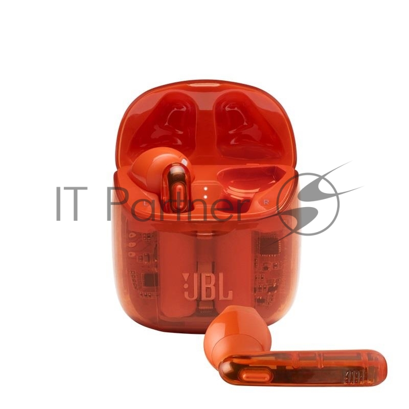 Гарнитура вкладыши JBL T225 TWS ghost orange беспроводные bluetooth в ушной раковине (JBLT225TWSGHOSTORG)